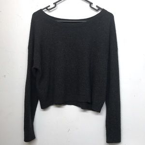 Thrifted cropped grey sweater.